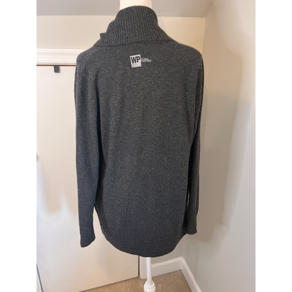Quince Mongolian Cashmere Open Cardigan Sweater Womens Small Dark Grey - Logo - Picture 5 of 8